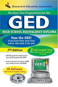 GED w/ CD-ROM (REA) - The Best Test Prep for the GED : 7th Edition (Test Preps)