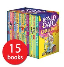 Roald Dahl Collection 15 Fantastic Stories Box Set Including Boy, The BFG, Matilda and Charlie and the Chocolate Factory