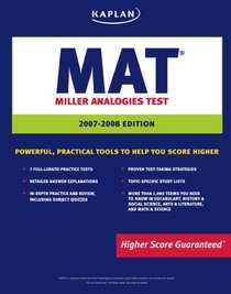 Kaplan MAT, 2007-2008 Edition: Miller Analogies Test (Kaplan Mat)
