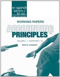 Accounting Principles, Working Papers, Volume 1
