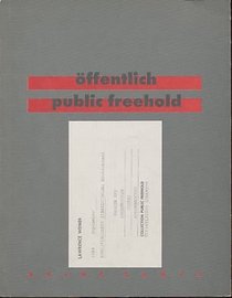 A Lawrence Weiner, Ulrich Ruckriem: Offentlichkeit-Public Freehold (Reihe Cantz)