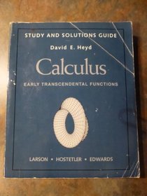Study and Solutions Guide for Calculus: Early Transcendental Functions