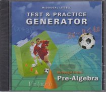 McDougal Littell Middle School Math: Test and Practice Generator CD-ROM Pre-Algebra