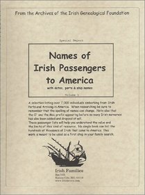 Names of Irish Passengers to America