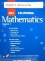 Course 1 Chapter 3 Resource File (HOLT CALIFORNIA Mathematics)