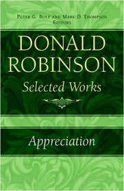 Donald Robinson. Appreciation: Also: Donald Robinson