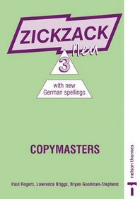Zickzack Neu: Copymasters Stage3: With New German Spellings