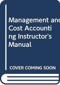 Management and Cost Accounting Lecturer's Manual