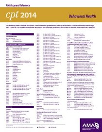 CPT 2014 Express Reference Coding Card Pediatrics