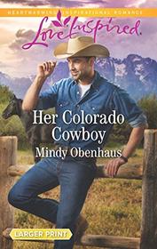 Her Colorado Cowboy (Rocky Mountain Heroes, Bk 3) (Love Inspired, No 1205) (Larger Print)