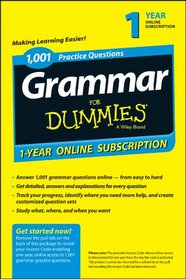 1,001 Grammar Practice Questions For Dummies Access Code Card (1-Year Subscription)