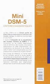 Mini DSM 5 Critres Diagnostiques (French Edition)