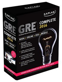 Kaplan GRE Complete 2016: The Ultimate in Comprehensive Self-Study for GRE: Book + Online + DVD + Mobile (Kaplan Test Prep)