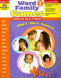 Word Family Games: Centers for Up to 6 Players, Level C