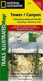 Yellowstone National Park NE - Tower & Canyon Trail Map