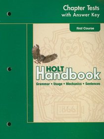 Holt Handbook First Course Answer Key 0030664039 Grammar Usage Mechanics Sentences