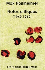 Notes critiques (1949-1969) (French Edition)