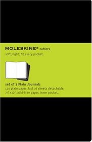 Moleskine Plain Cahier Journal Black XLarge: set of 3 Plain Journals