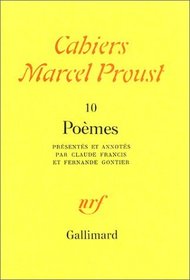 Poemes (Cahiers Marcel Proust) (French Edition)