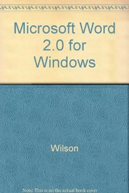 Using Microsoft Word 2.0 for Windows