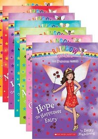 Rainbow Magic Princess Fairies Complete 7 Book Set (Books 1-7, Includes: Hope the Happiness Fiary; Cassidy the Costume Fairy; Anya the Cuddly Creatures Fairy; Elisa the Royal Adventure Fairy; Lizzie the Sweet Treats Fairy; Maddie the Fun and Games Fairy; 