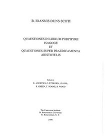 Quaestiones Super Libros Metaphysicorum Aristotelis, Books I-V (B. Ioannis Duns Scoti Opera Philosophica)