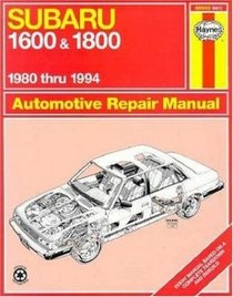 Haynes Subaru 1600 and 1800 (1980-1994) Shop Manual
