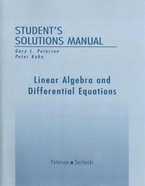 Student Solutions Manual for Linear Algebra and Differential Equations