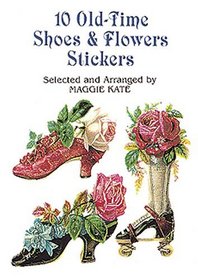10 Old-Time Shoes and Flowers Stickers