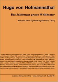 Das Salzburger grosse Welttheater: [Reprint der Originalausgabe von 1922] (German Edition)