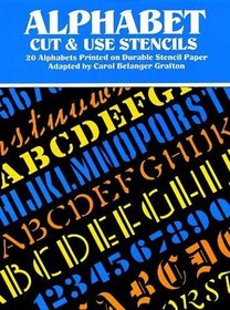 Alphabet Cut  Use Stencils : 20 Alphabets Printed on Durable Stencil Paper (Cut  Use Stencil Alphabet)