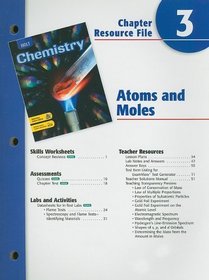 Holt Chemistry Chapter 3 Resource File: Atoms and Moles