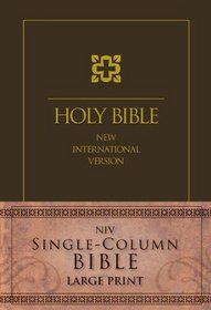 NIV Single-Column Bible Large Print