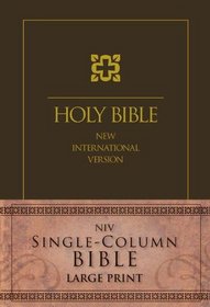 NIV Single-Column Bible Large Print