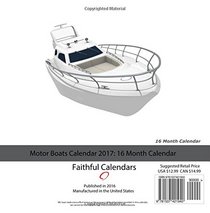 Motor Boats Calendar 2017: 16 Month Calendar