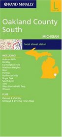 Folded Map Oakland County South Michigan (Rand McNally City Maps)