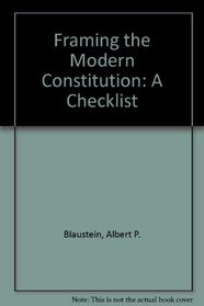 Framing the Modern Constitution: A Checklist