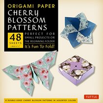 Origami Cherry Blossoms Paper Pack Large 8 1/4: It's Fun to Fold! (48 sheets. 8 double-sided patterns in assorted colors)