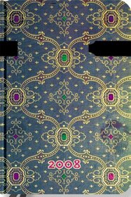 French Ornate 2008 Bleu Mini Horizontal Dayplanner