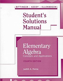 Elementary Algebra: Concepts and Applications Student Solutions Manual