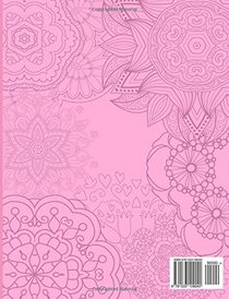 Coloring Notebook (pink): Therapeutic notebook for writing, journaling, and note-taking with designs for inner peace, calm, and focus (100 pages, ... and stress-relief while writing.) (Volume 8)