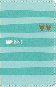 NIV, Backpack Bible, Compact, Flexcover, Turquoise/Gold