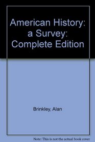 American History : A Survey/With Map Vol I & II