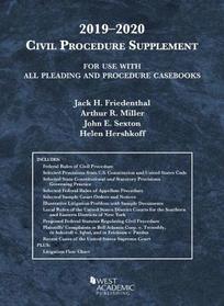 Civil Procedure Supplement, for Use with All Pleading and Procedure Casbooks, 2019-2020 (American Casebook Series)