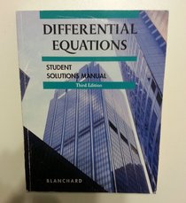 Differential Equations 3rd Edition Student Solutions Manual