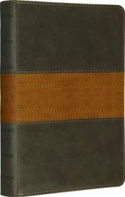 ESV Large Print Compact Bible (TruTone, Forest/Tan, Trail Design)