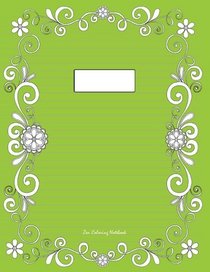 Zen Coloring Notebook (green): Therapeutic notebook for writing, journaling, and note-taking with designs for inner peace, calm, and focus (100 pages, ... and stress-relief while writing.) (Volume 20)
