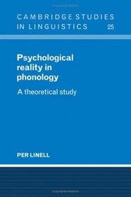 Psychological Reality in Phonology: A Theoretical Study