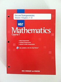 Holt Mathematics Lesson Transparencies Volume 2 Chapter 7-12. (Paperback)