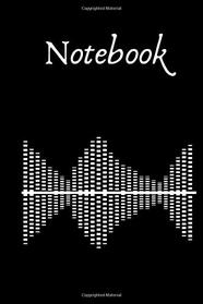 Notebook: Retro Sound Wave Design Notebook for Music Lovers. Song Writing Journal: Lined/Ruled Paper For Musicians, Music Lovers, Students, Songwriting. Size 6